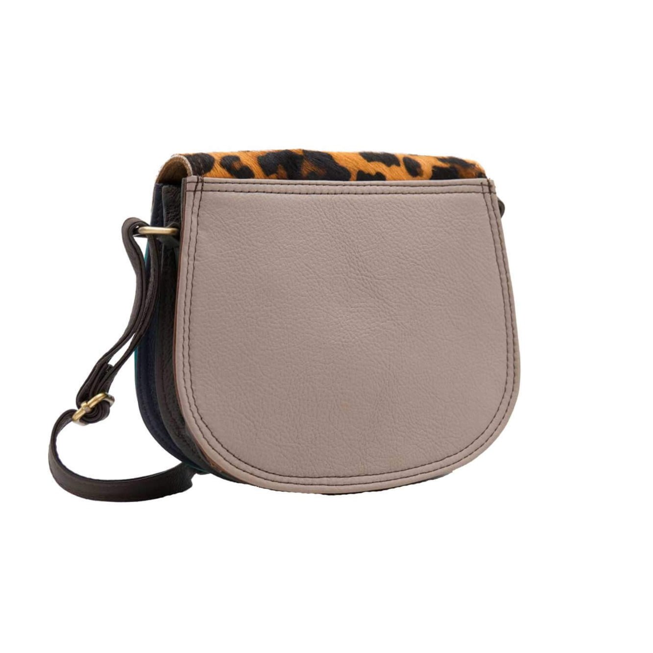 Red And Animal Print Medium Leather Crossbody Bag | The Jewellery Stop