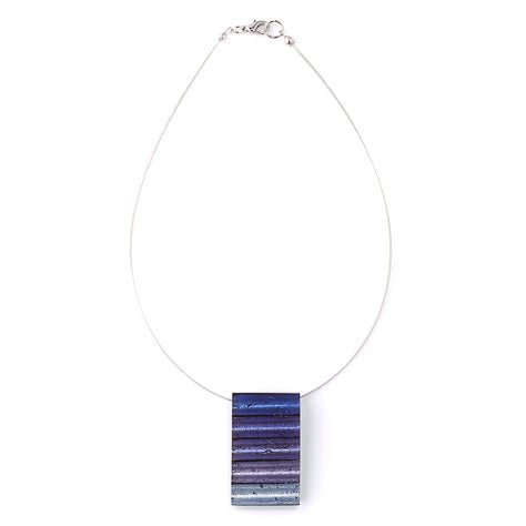 Indigo Resin Stripes Pendant | The Jewellery Stop