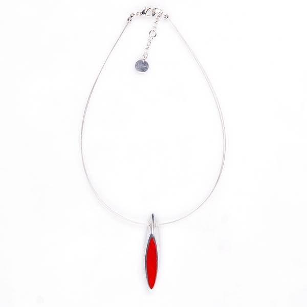 Red Pewter Bullet Pendant | The Jewellery Stop