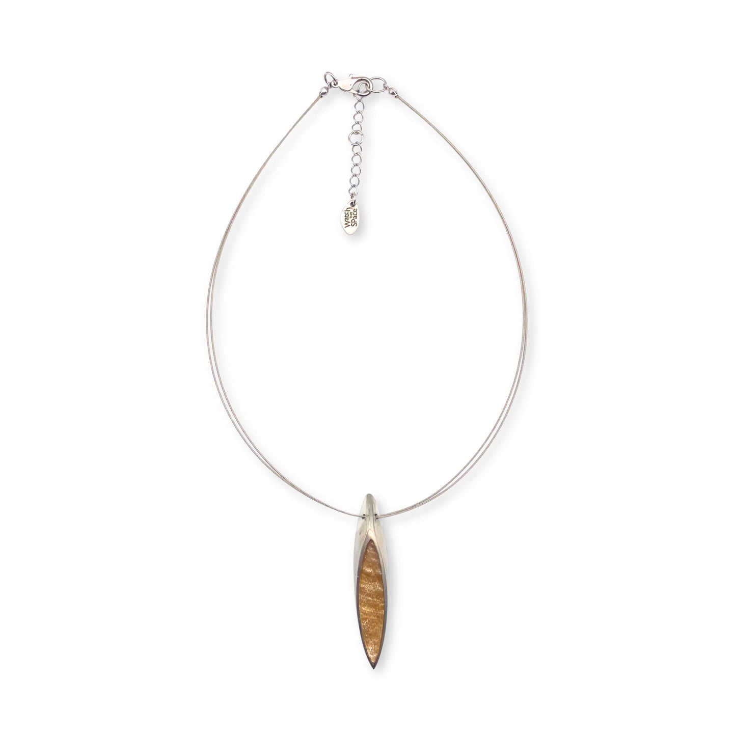 Gold Pewter Bullet Pendant