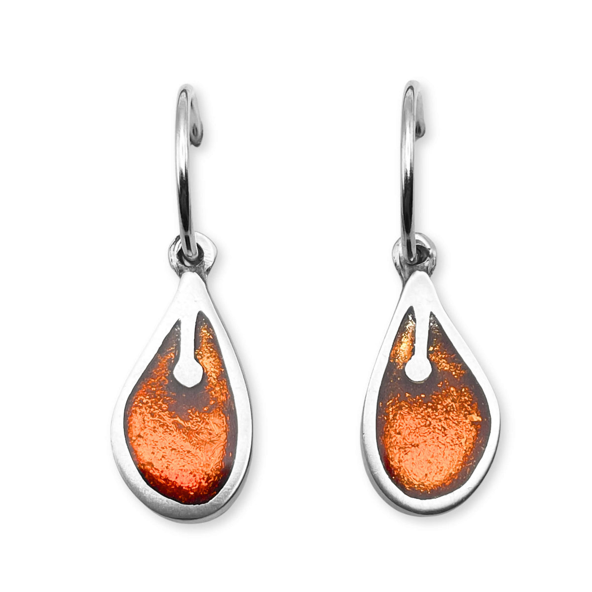 Orange Calachuchi Classic Creole Earrings