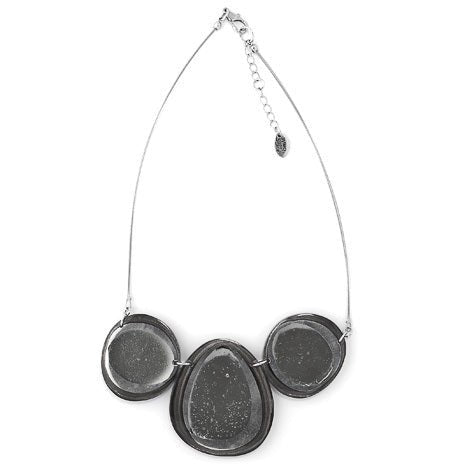 Black Pewter Line Necklace | The Jewellery Stop