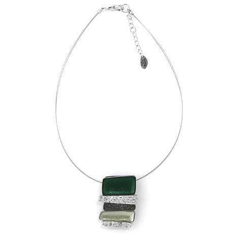 Mint Textured Stack Classic Pendant | The Jewellery Stop