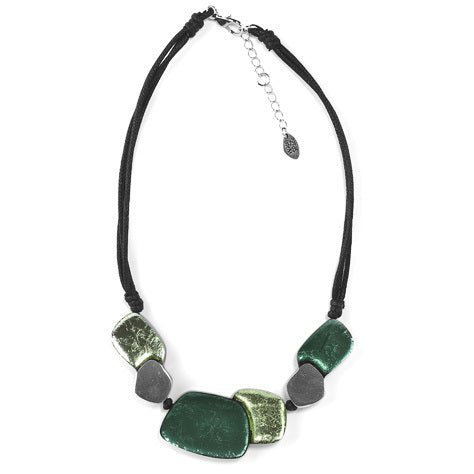 Mint Stacked Oblong Necklace | The Jewellery Stop