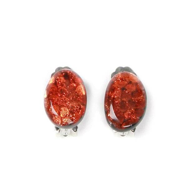 Orange Causeway Clip Earrings | The Jewellery Stop
