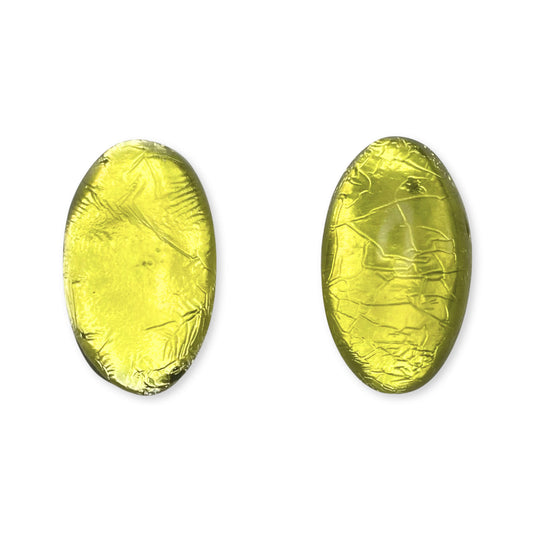 Lime Classic Ovals Rounded Stud Earrings