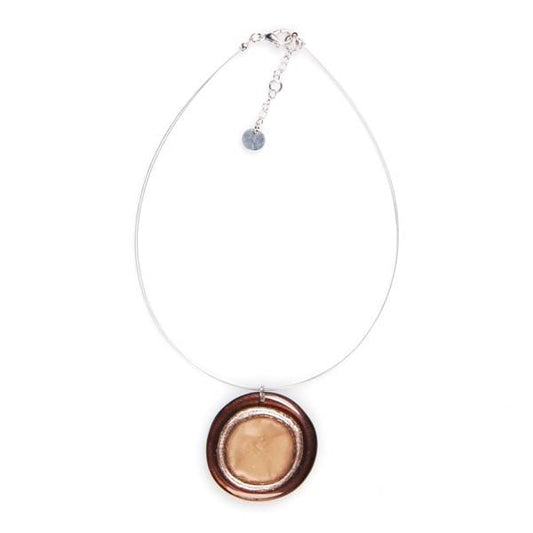 Chocolate Resin Pebble Pendant | The Jewellery Stop