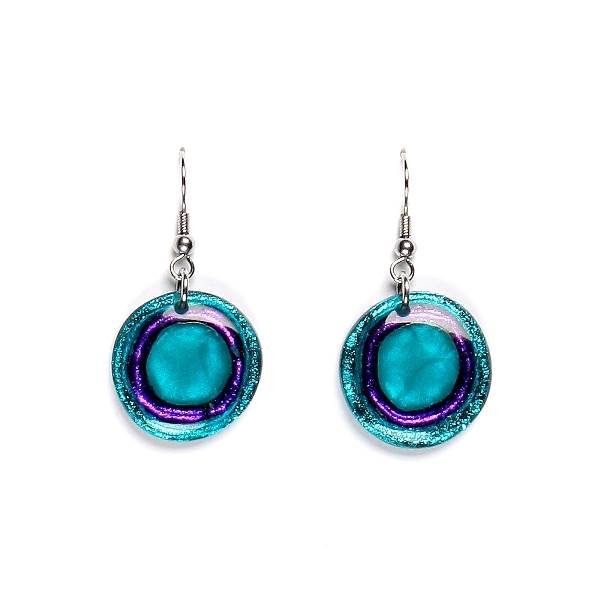 Pacific Resin Pebble Fish Hook Earrings | The Jewellery Stop