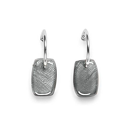 Grey Shields Creole Earrings | The Jewellery Stop