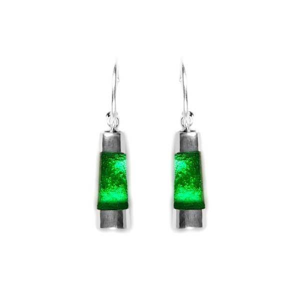 Green Nuevo Creole Earrings