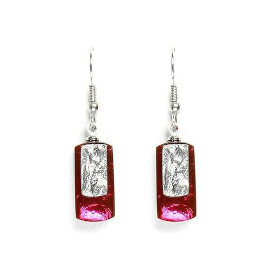 Fiesta Textured Rectangle Fish Hook Earrings