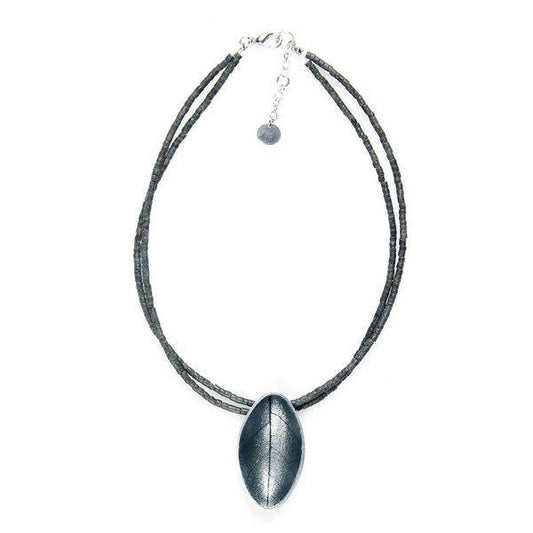 Grey Leaf on Coco Pendant | The Jewellery Stop