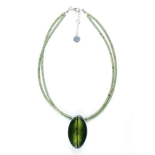 Olive Leaf on Coco Pendant | The Jewellery Stop
