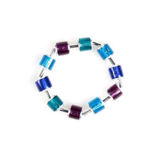 Peacock Tubes Chunky Bracelet