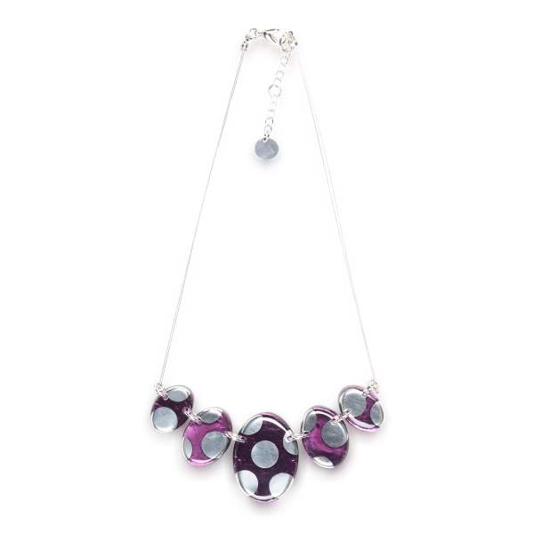 Purple Polka Dot Necklace