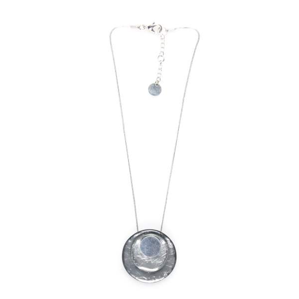 Steel Stacked Circle Pendant | The Jewellery Stop