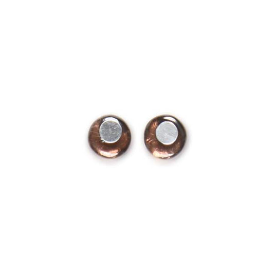 Chocolate Stacked Circle Classic Stud Earrings | The Jewellery Stop
