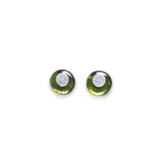 Green Stacked Circle Classic Stud Earrings | The Jewellery Stop