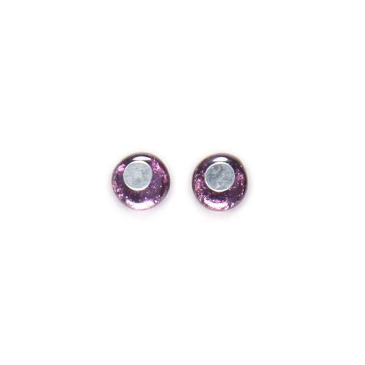 Purple Stacked Circle Classic Stud Earrings | The Jewellery Stop