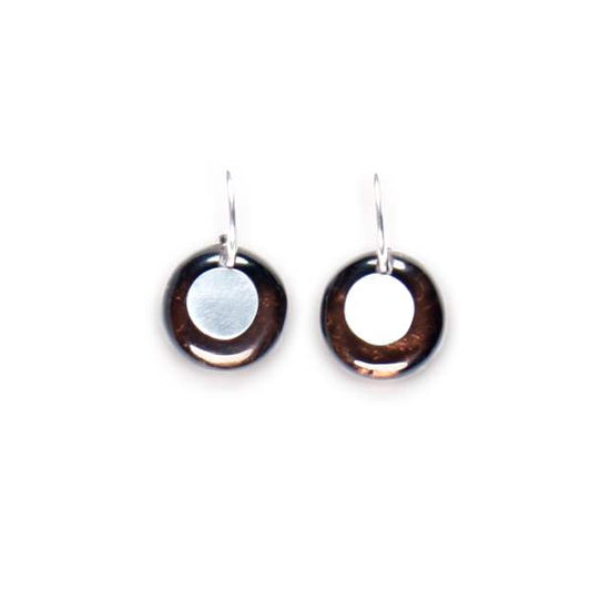 Chocolate Stacked Circle Creole Earrings | The Jewellery Stop