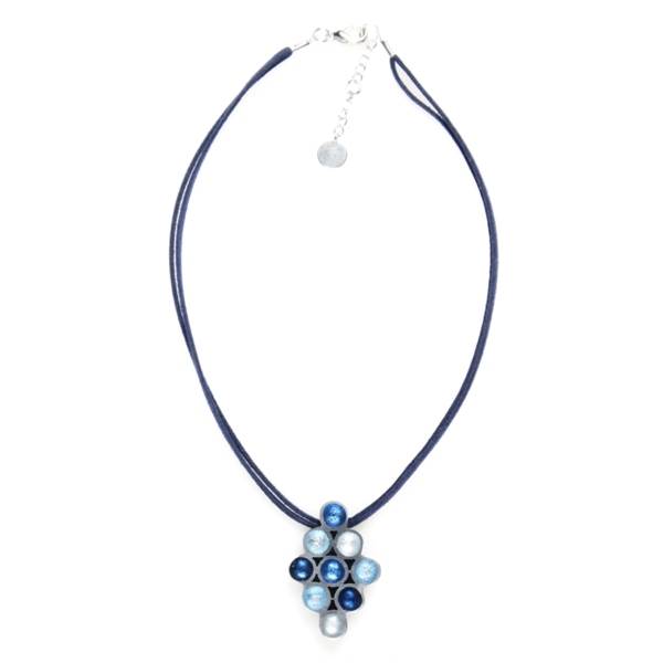 Navy Traffic Lights Diamond Pendant