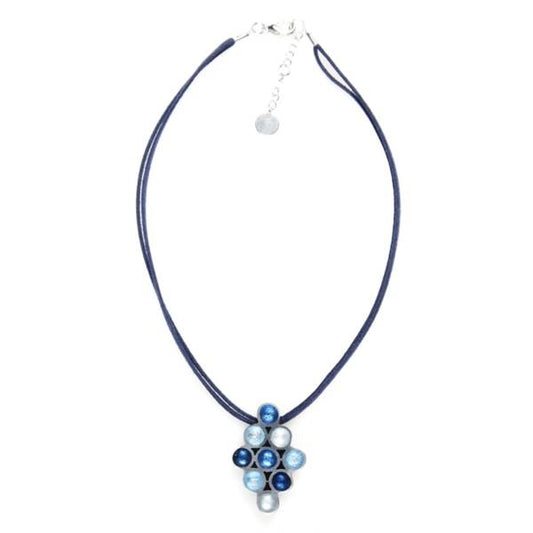 Navy Traffic Lights Diamond Pendant