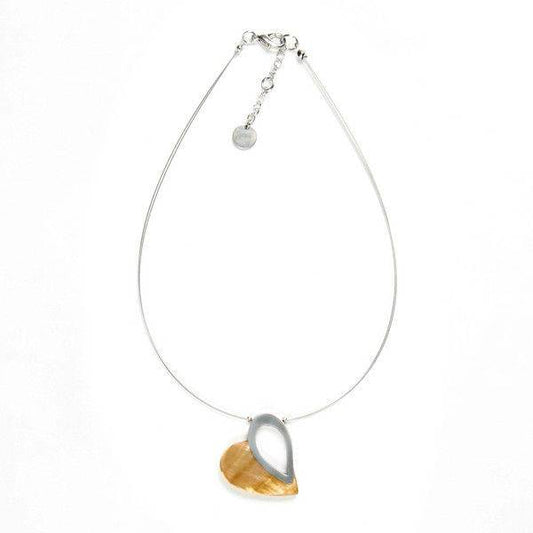 Toffee Shell Variants Heart Loop Pendant | The Jewellery Stop