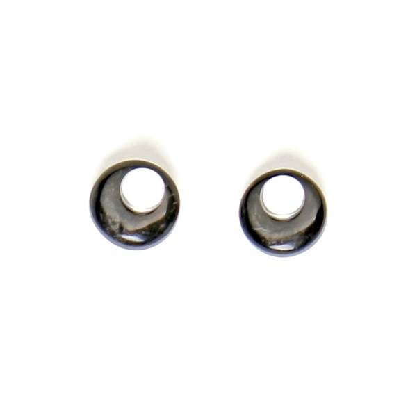 Black Stacked Circle Stud Earrings | The Jewellery Stop