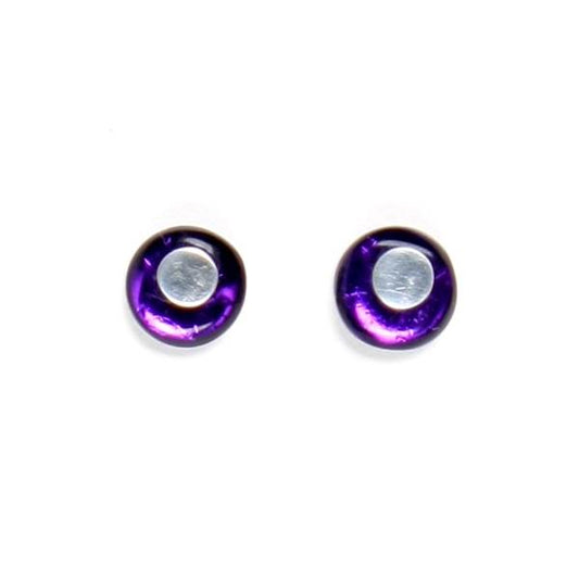 Peacock Stacked Circle Stud Earrings | The Jewellery Stop
