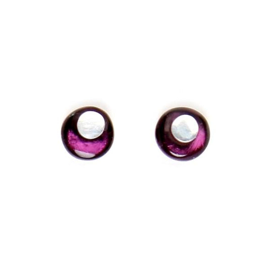 Purple Stacked Circle Stud Earrings | The Jewellery Stop