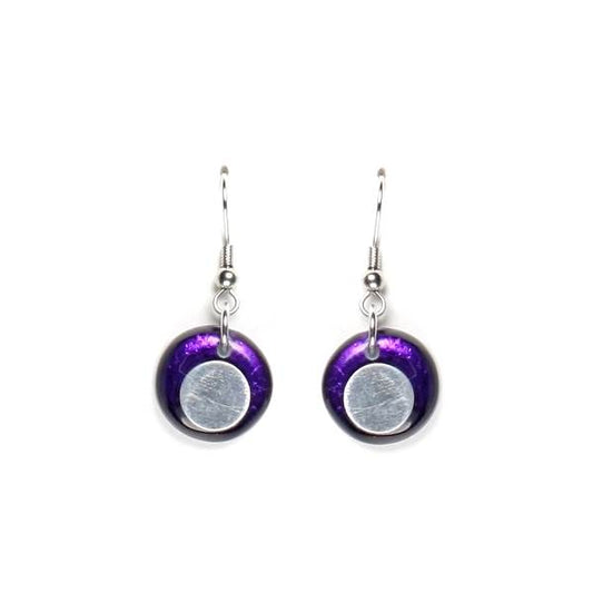 Peacock Stacked Circle Fish Hook Earrings | The Jewellery Stop