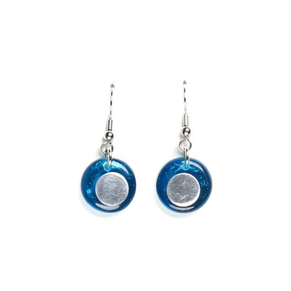 Turquoise Stacked Circle Fish Hook Earrings | The Jewellery Stop