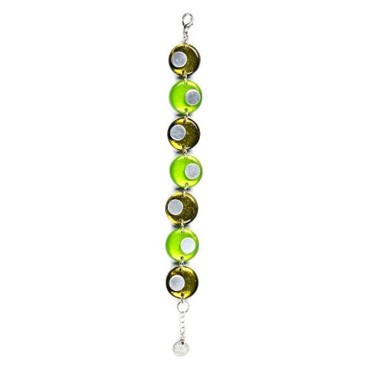Lime Stacked Circle Two - Tone Bracelet | The Jewellery Stop
