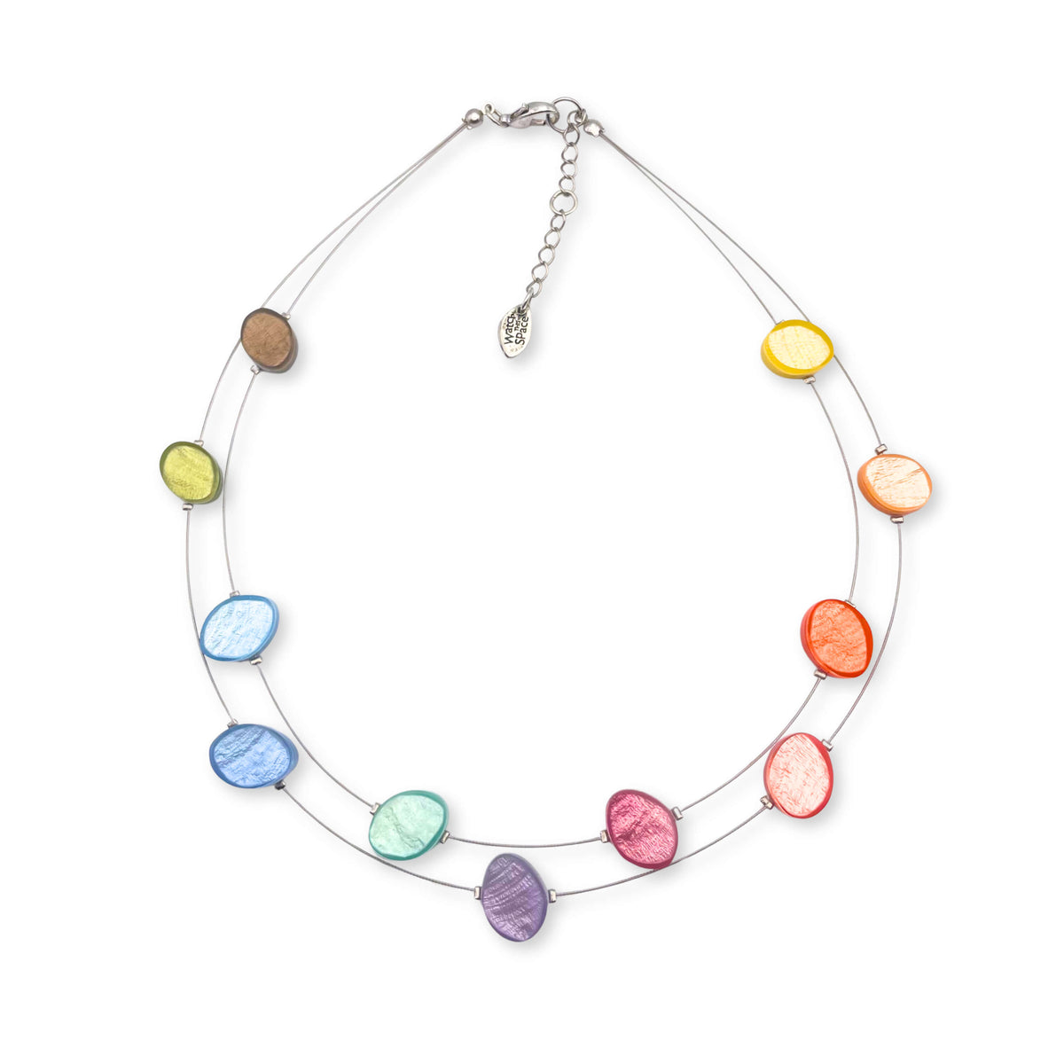 Pastels Floating Shell Double Strand Necklace