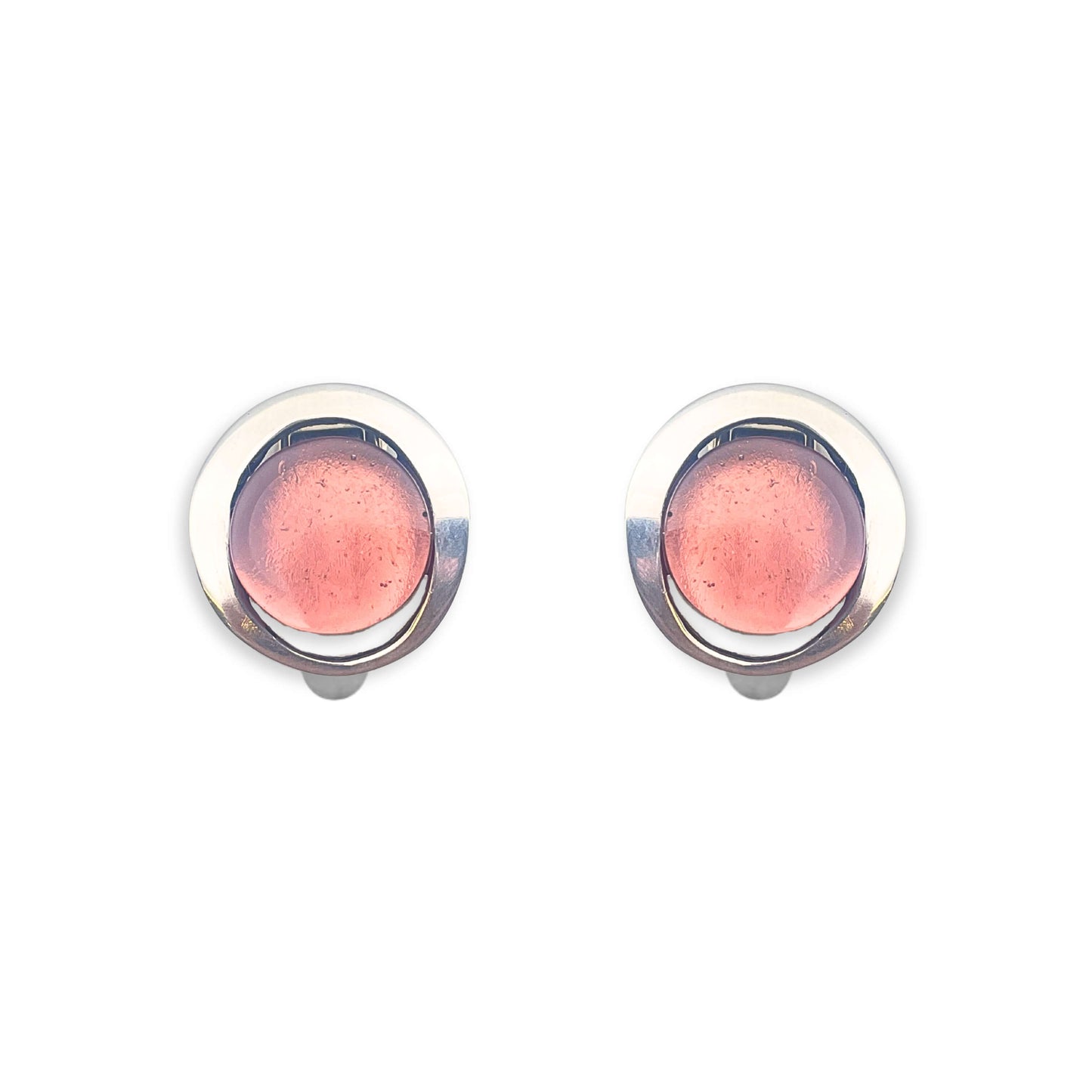 Rose Eclipse Clip Earrings