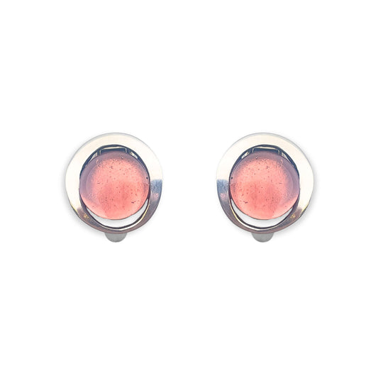 Rose Eclipse Clip Earrings