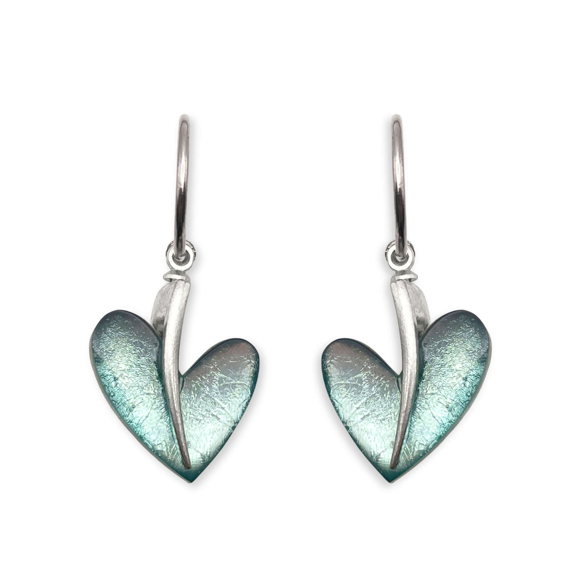 Pear Lollipop Heart Double Sided Creole Earrings