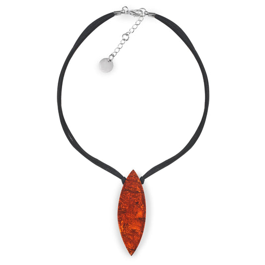 Pumpkin Tribal Leaf Pendant on Cord | The Jewellery Stop