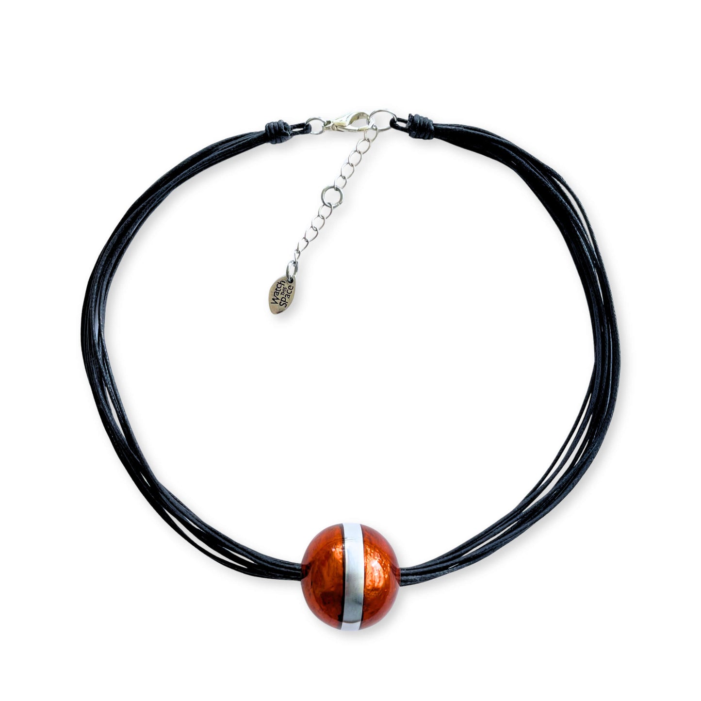 Orange Aluminium Ball Pendant
