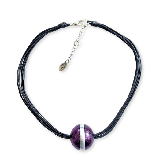 Purple Aluminium Ball Pendant