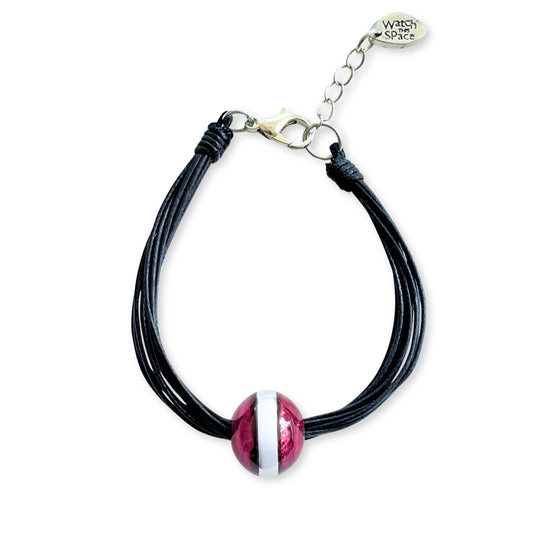 Pink Aluminium Ball Bracelet
