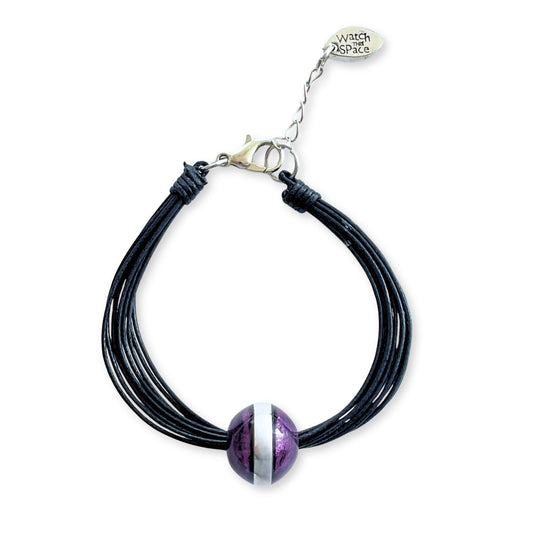 Purple Aluminium Ball Bracelet