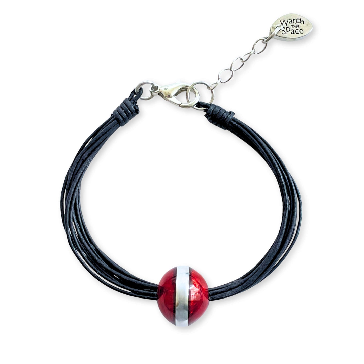 Red Aluminium Ball Bracelet