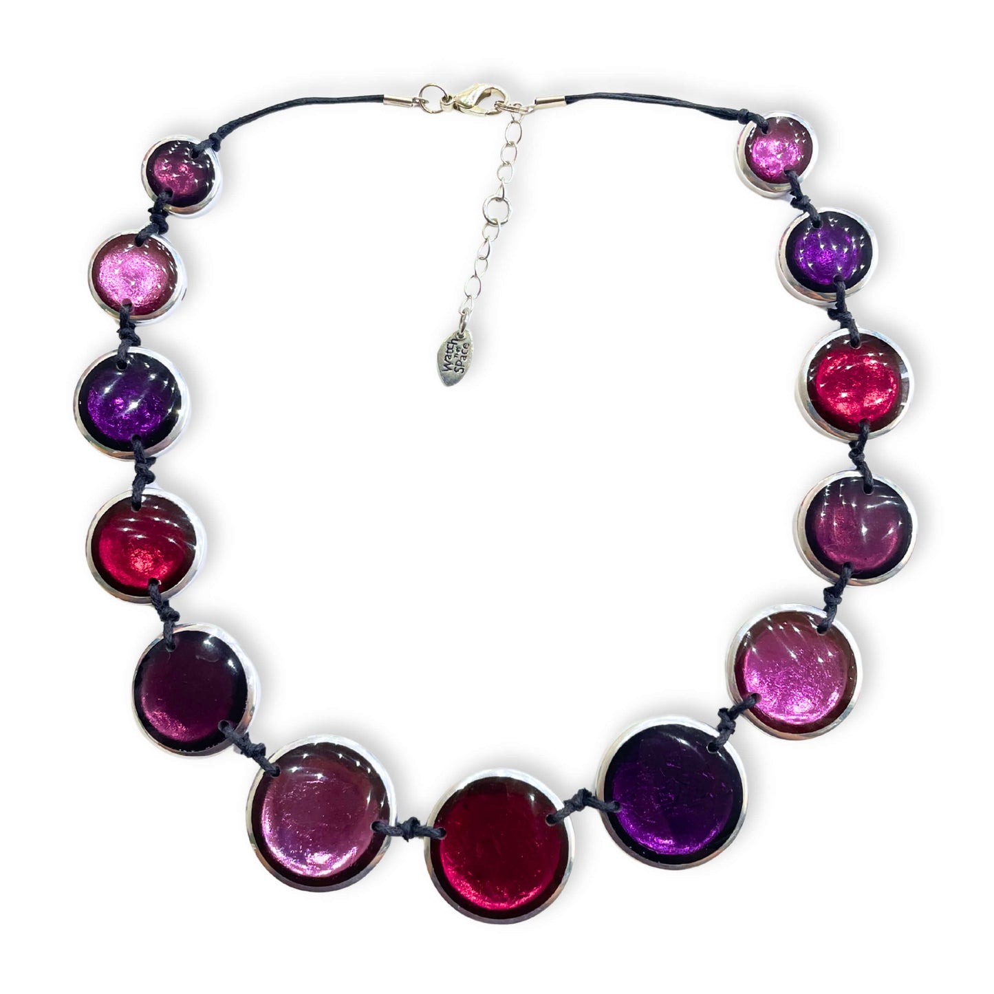 Blackberry Aluminium Pebble Necklace