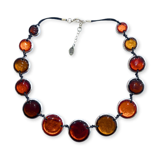 Pumpkin Aluminium Pebble Necklace