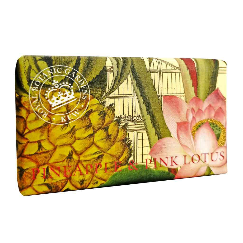 Kew Gardens 240g Soap - Pineapple and Pink Lotus | The Jewellery Stop