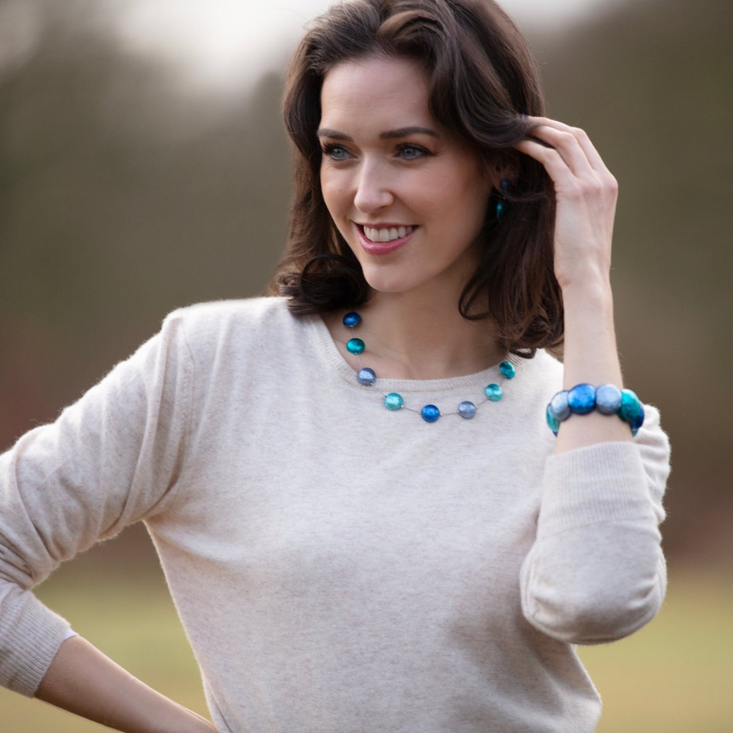 Riviera Cabouchon Shiny Necklace | The Jewellery Stop