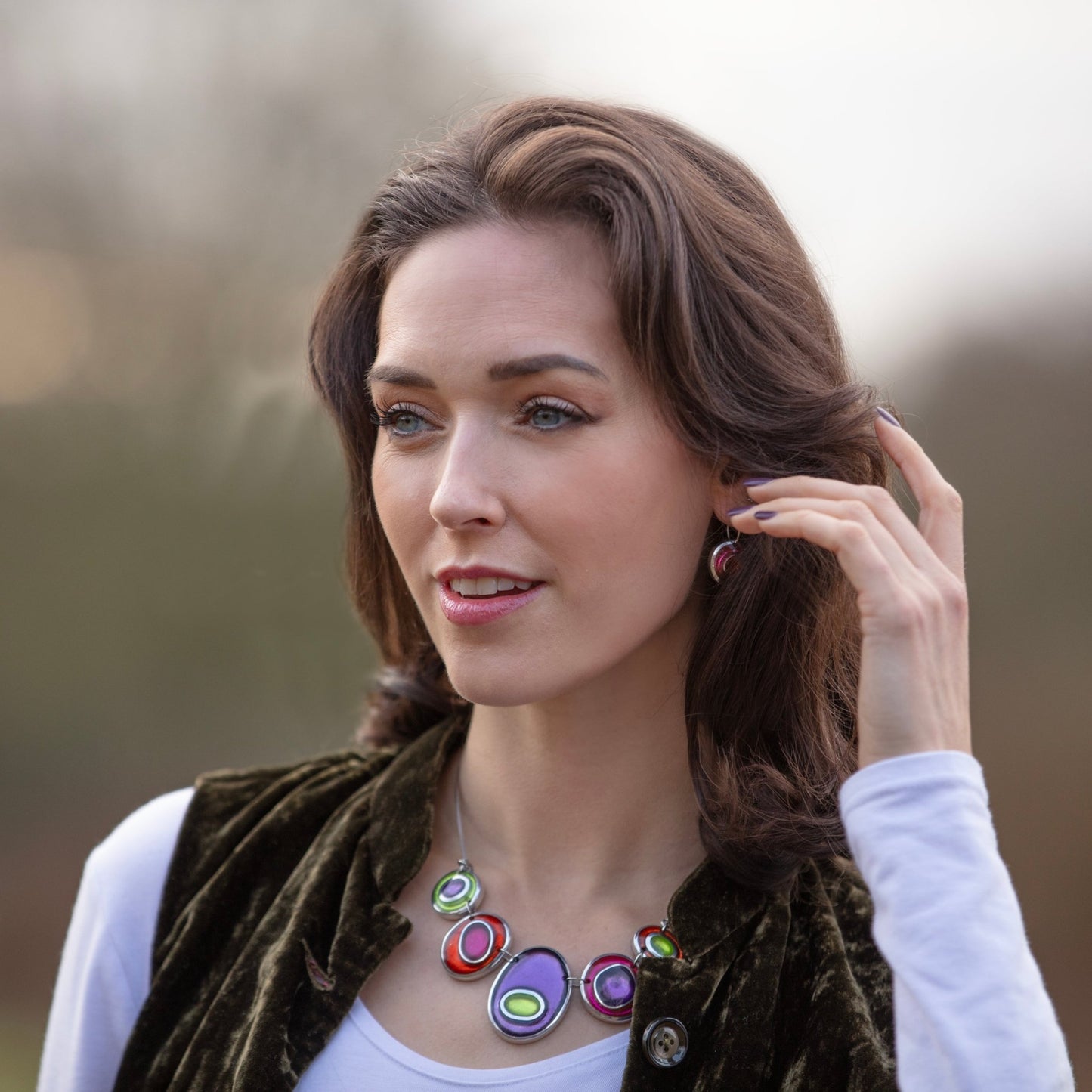 Sherbet Organic Circles Shiny Necklace | The Jewellery Stop