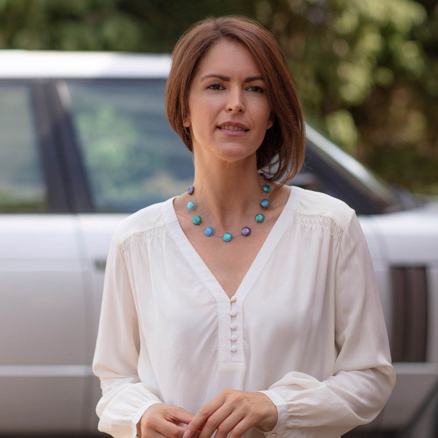 Fjord Cabouchon Shiny Necklace | The Jewellery Stop