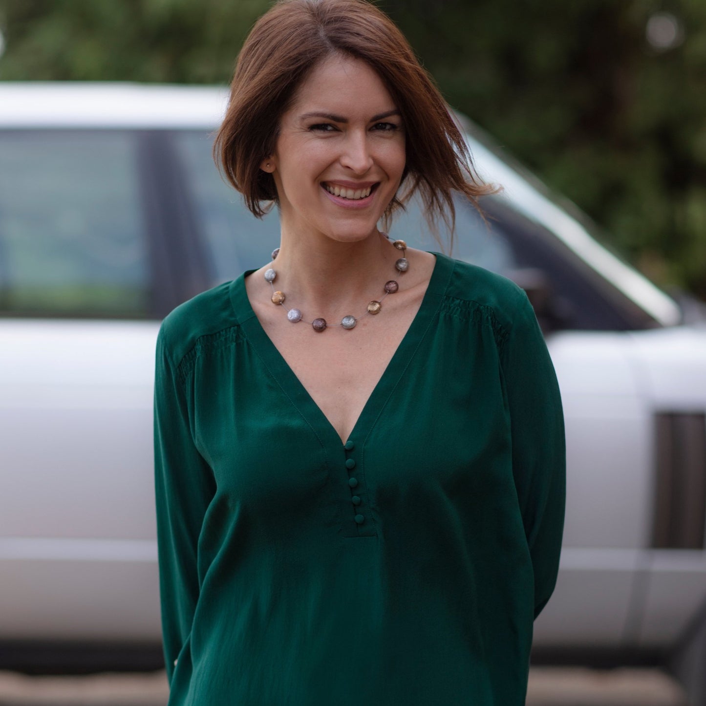 Mink Cabouchon Shiny Necklace | The Jewellery Stop